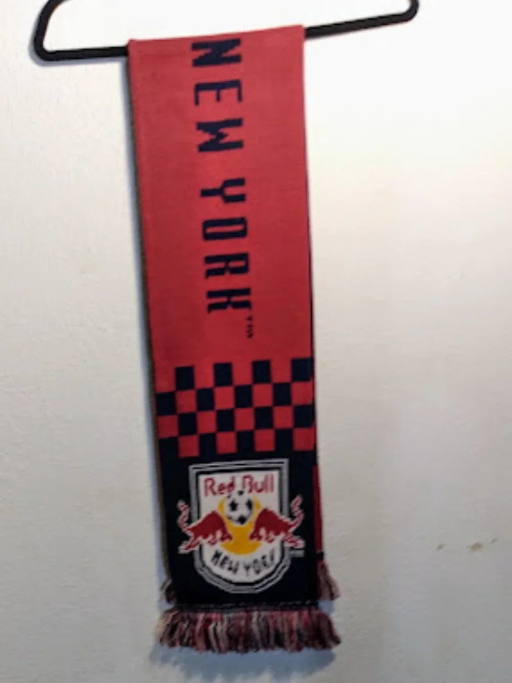 NWOT Adidas New York Red Bulls Fan Scarf | Soccer Supporters Scarf | Fringe Ends